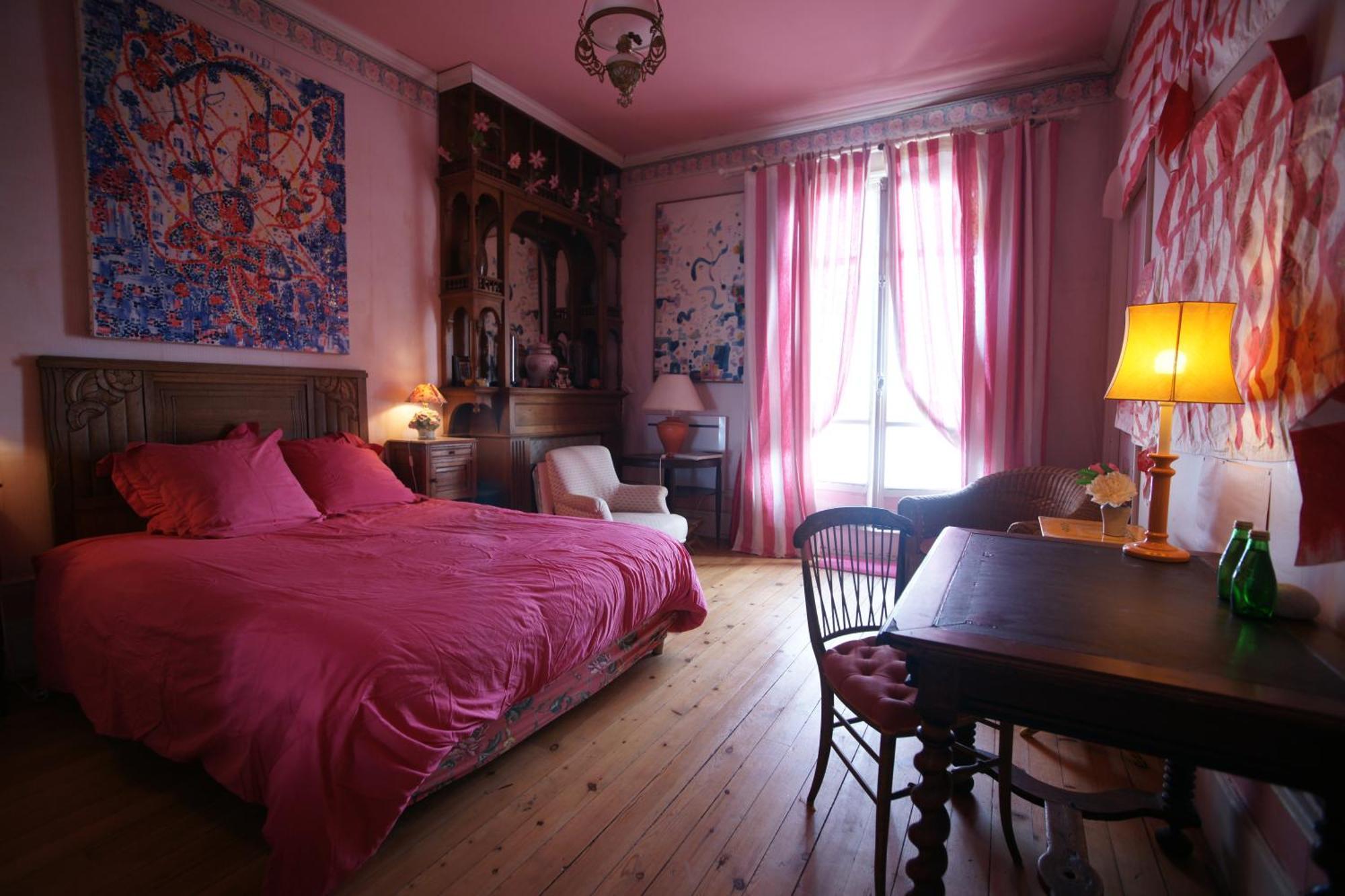 La Villa Louis, La Chambre Rose, Maison D'Hotes Vue Mer, Lion-sur-Mer Luaran gambar