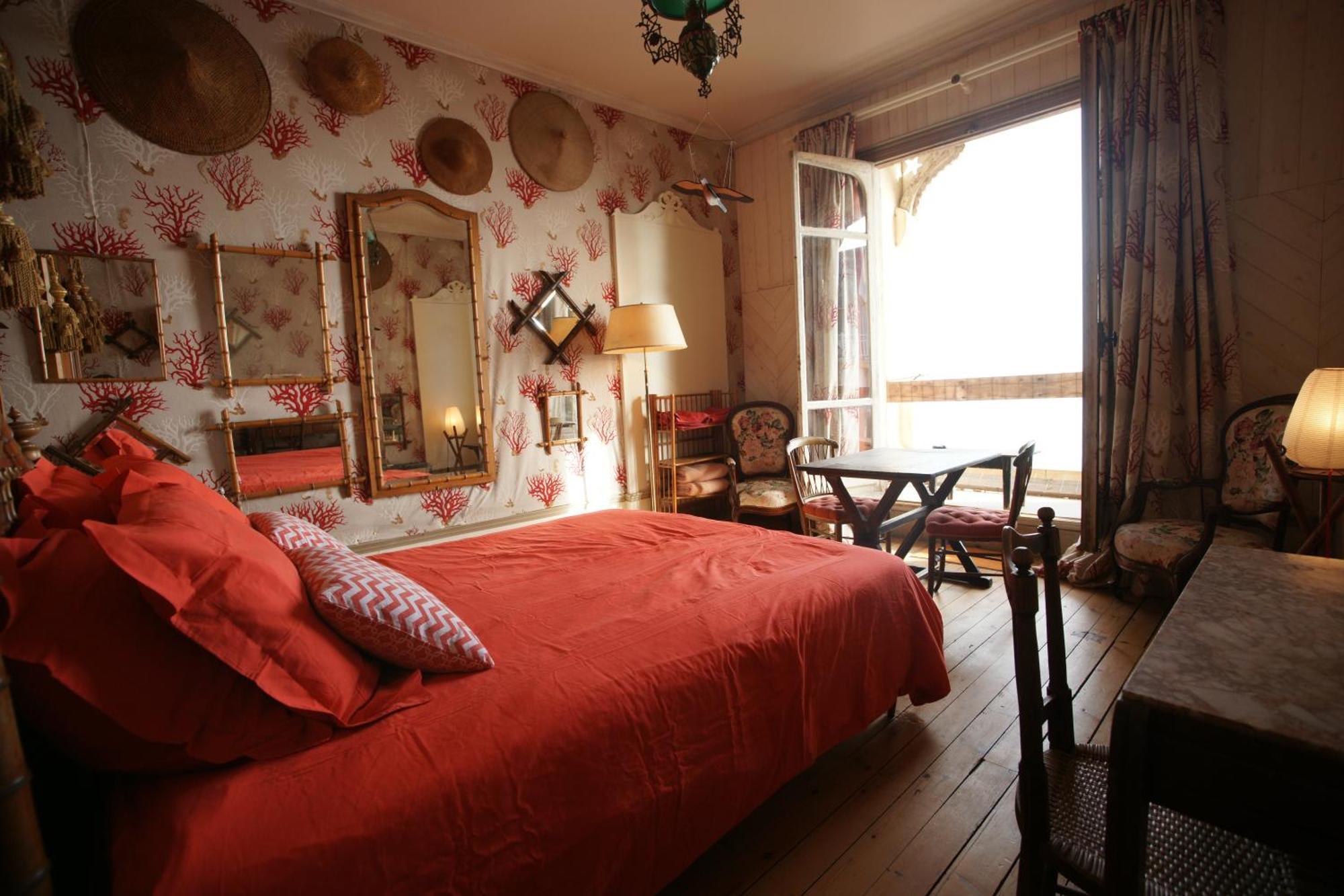 La Villa Louis, La Chambre Rose, Maison D'Hotes Vue Mer, Lion-sur-Mer Luaran gambar
