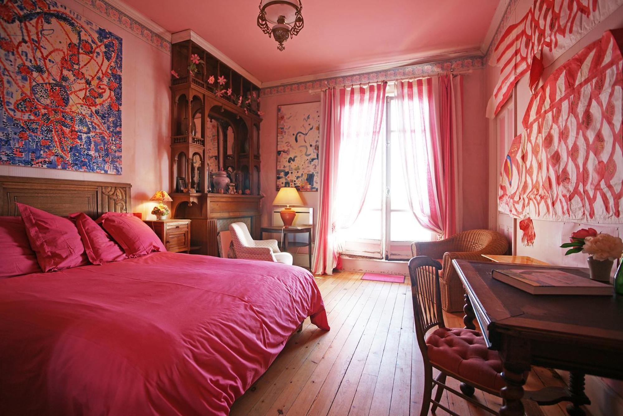 La Villa Louis, La Chambre Rose, Maison D'Hotes Vue Mer, Lion-sur-Mer Luaran gambar
