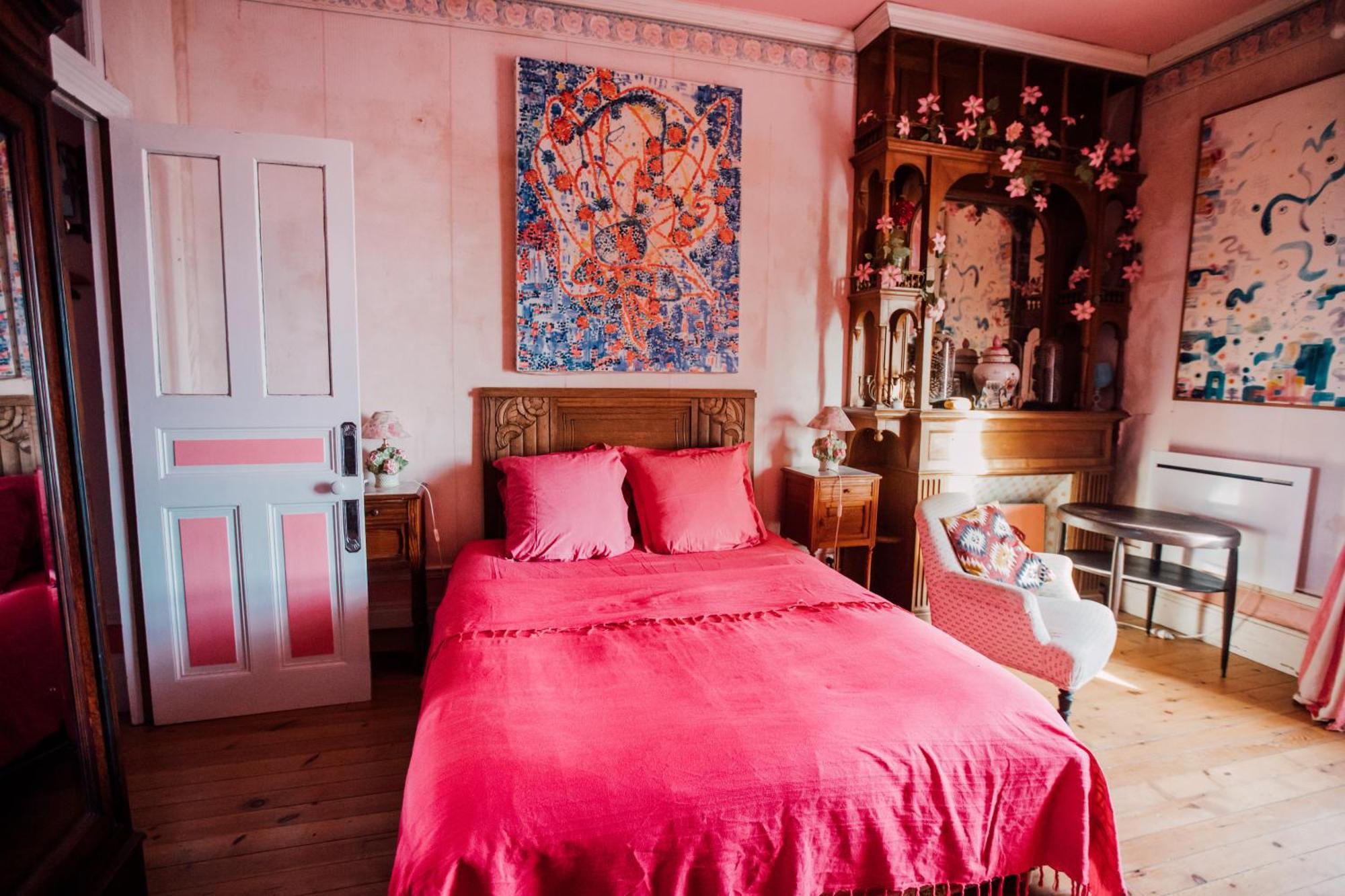 La Villa Louis, La Chambre Rose, Maison D'Hotes Vue Mer, Lion-sur-Mer Luaran gambar